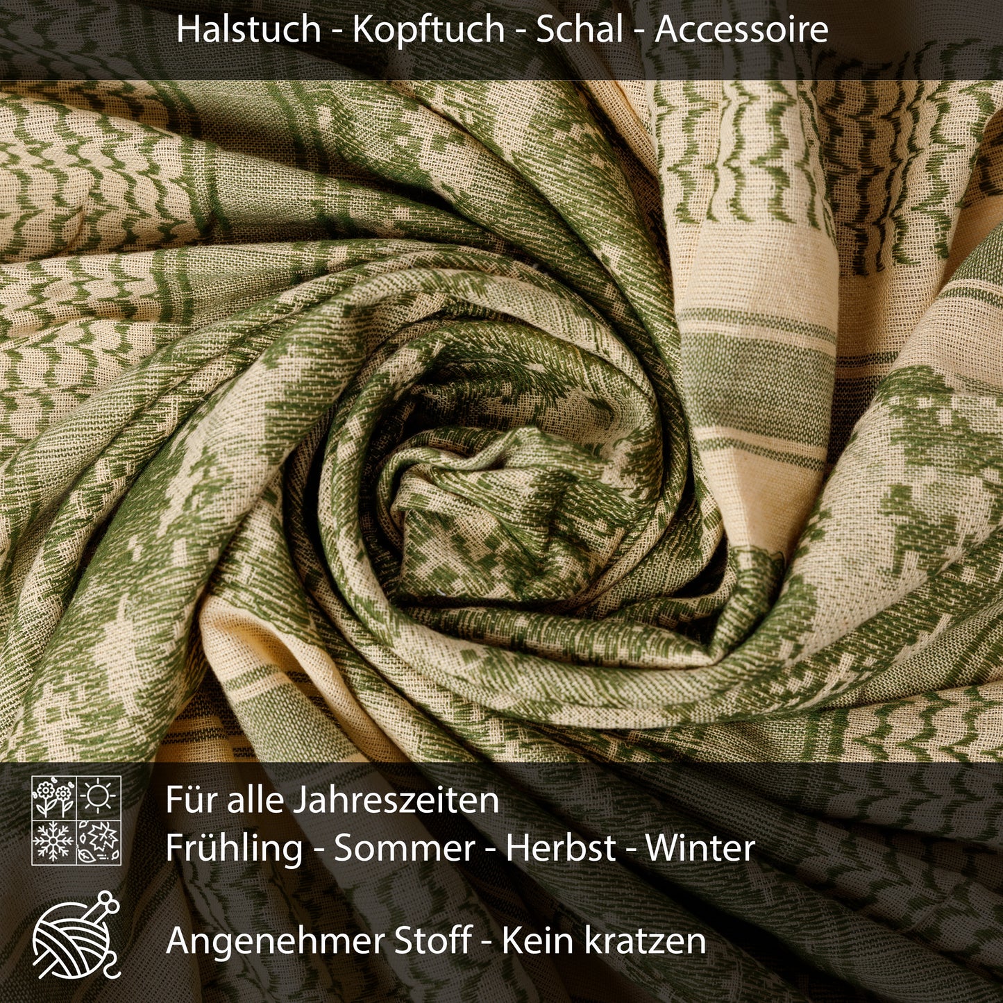 Palästinensertuch Shemagh Kufiya in Camo Sandfarbe