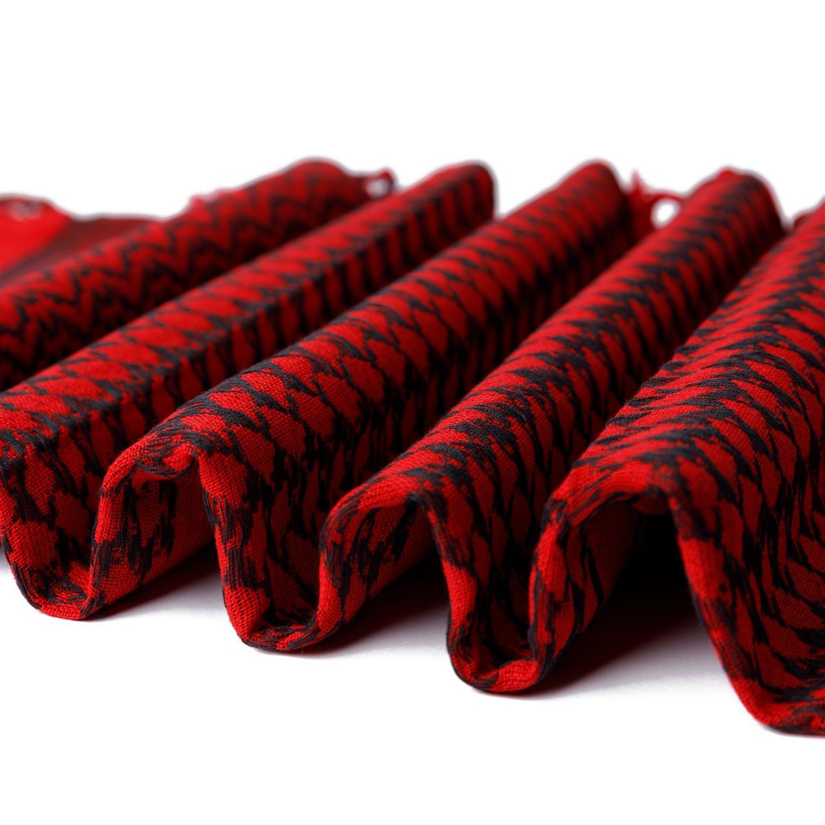 Palästinensertuch Shemagh Kufiya in Schwarz Rot