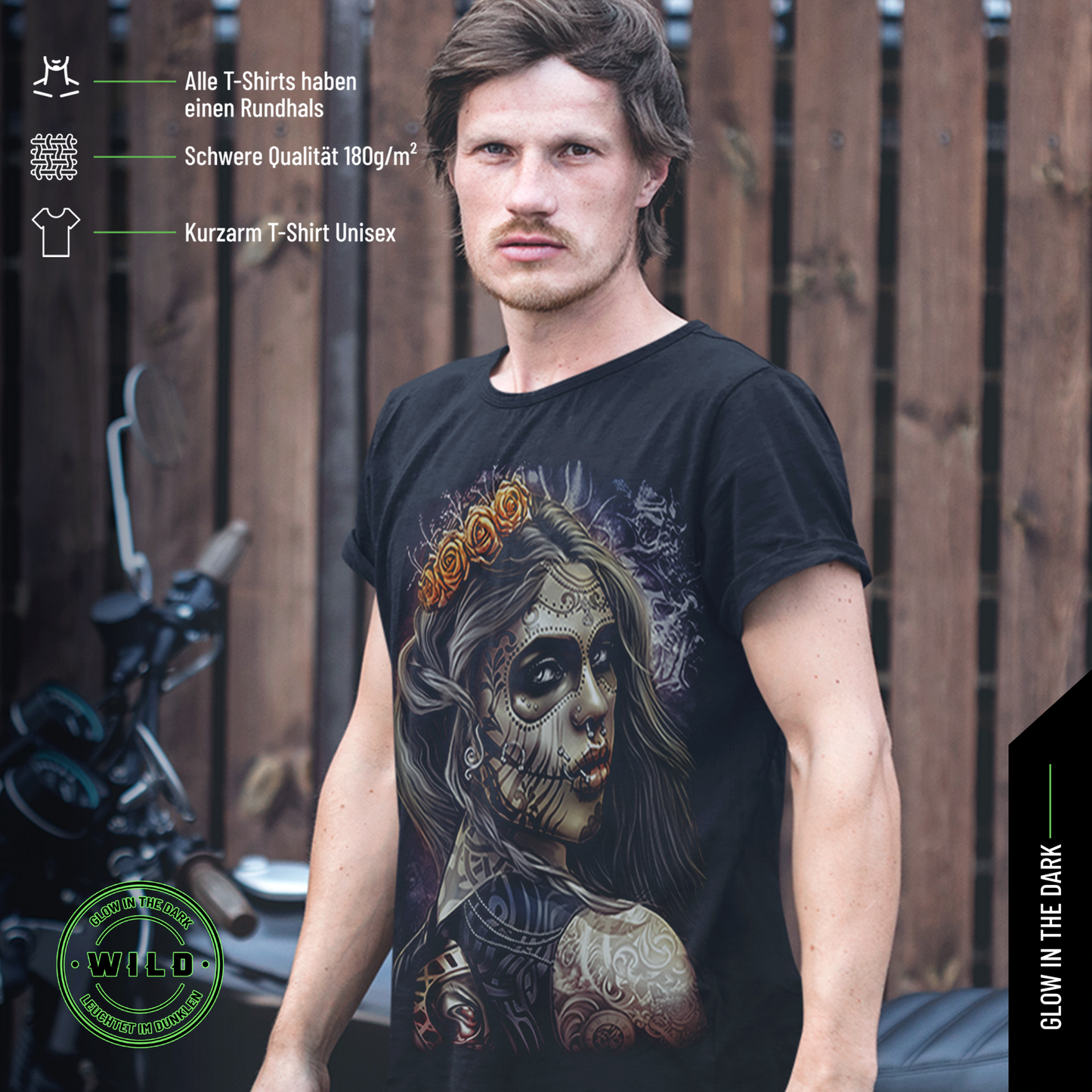 Wild Clothing Dunkle Prinzessin mit Piercings und Tattoo T-Shirt - Wild-Clothing