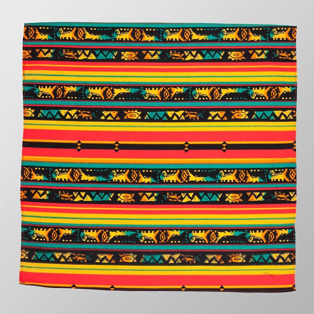 Bandana Halstuch Multicolor Rastafari 55 cm x 55 cm - Wild-Clothing