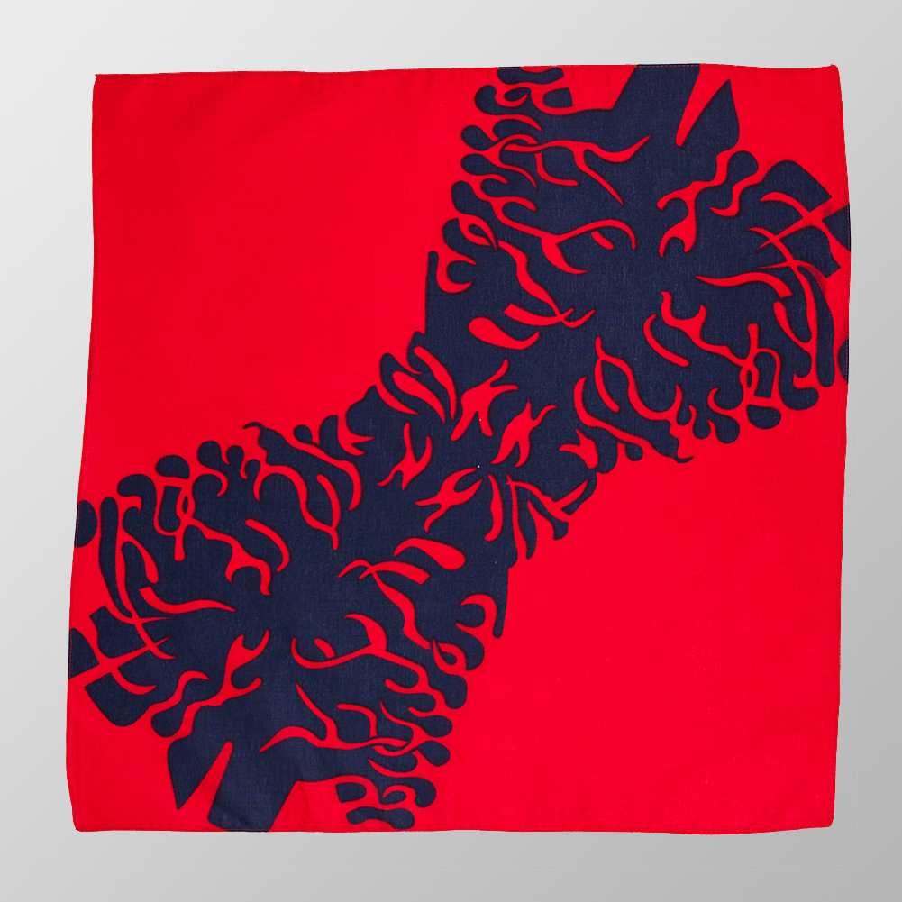 Bandana Halstuch Rot Flammen 55 cm x 55 cm - Wild-Clothing