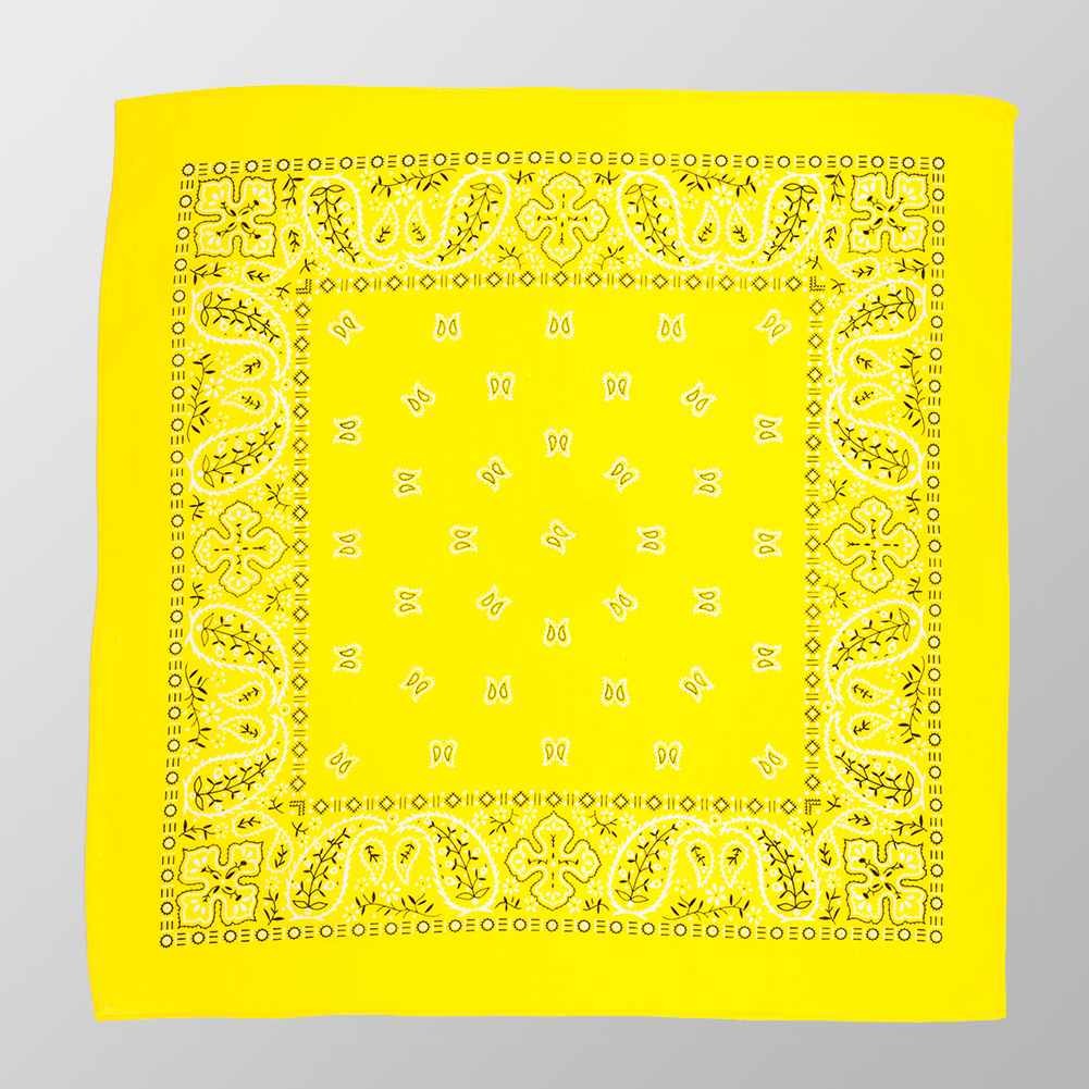 Bandana Halstuch Gelb Paisley 55 cm x 55 cm - Wild-Clothing