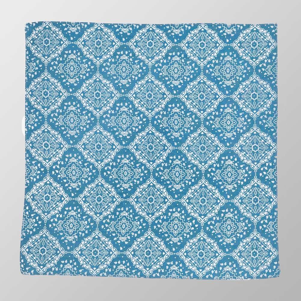 Bandana Halstuch Blau Paisley 55 cm x 55 cm