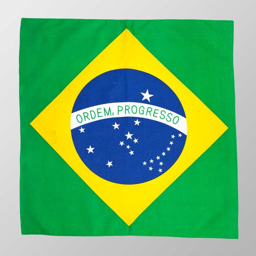 Bandana Halstuch Grün Brasilien Flagge 55 cm x 55 cm