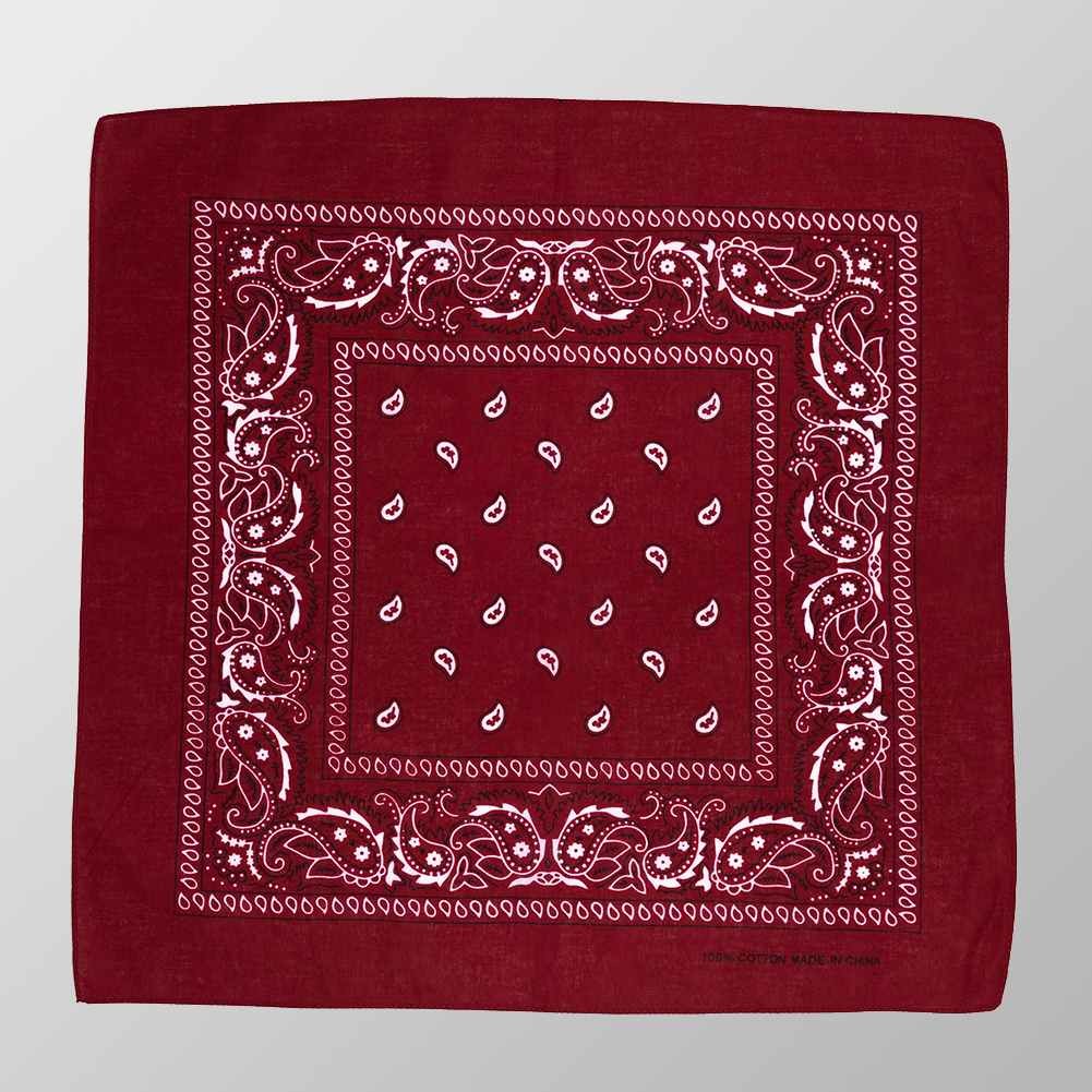 Bandana Halstuch Bordeaux Paisley 55 cm x 55 cm