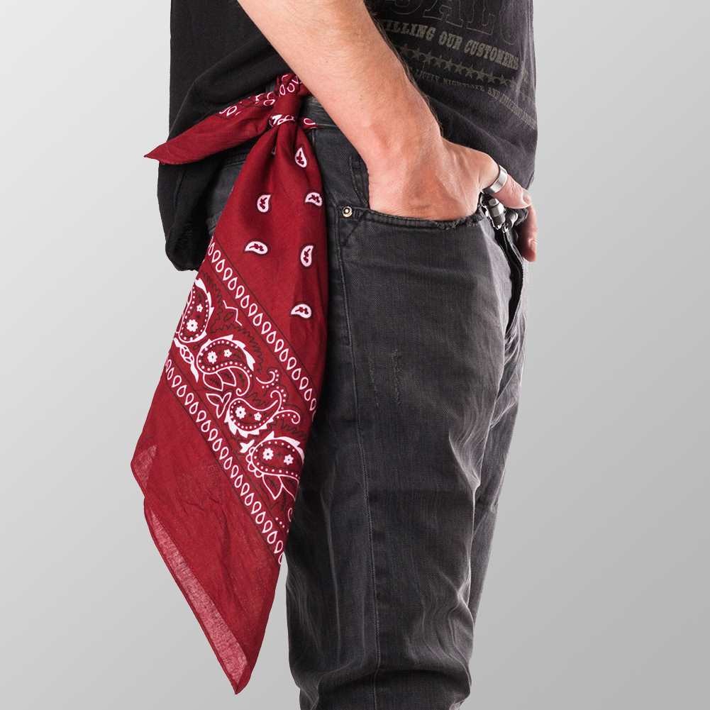 Bandana Halstuch Bordeaux Paisley 55 cm x 55 cm