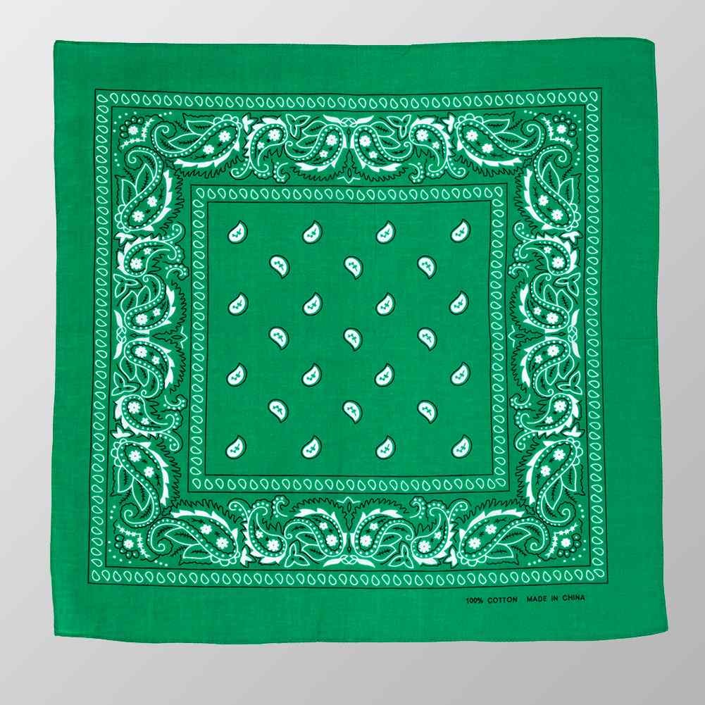 Bandana Halstuch Grün Paisley 55 cm x 55 cm