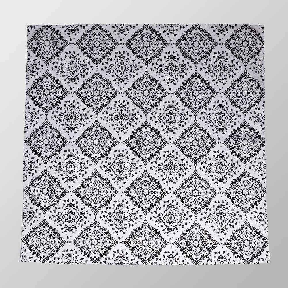 Bandana Halstuch Weiß Paisley 55 cm x 55 cm
