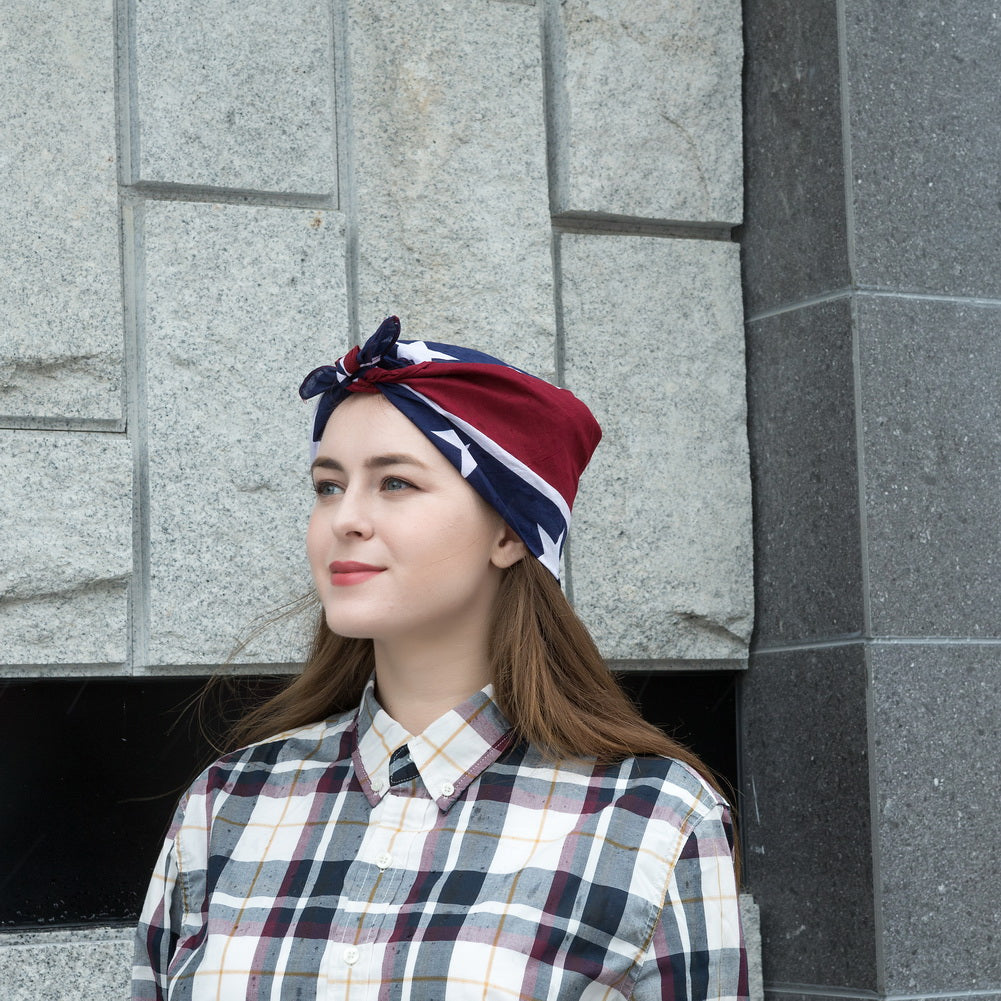 Bandana Halstuch Rot Confederate Flag Rebel Flagge 55 cm x 55 cm - Wild-Clothing
