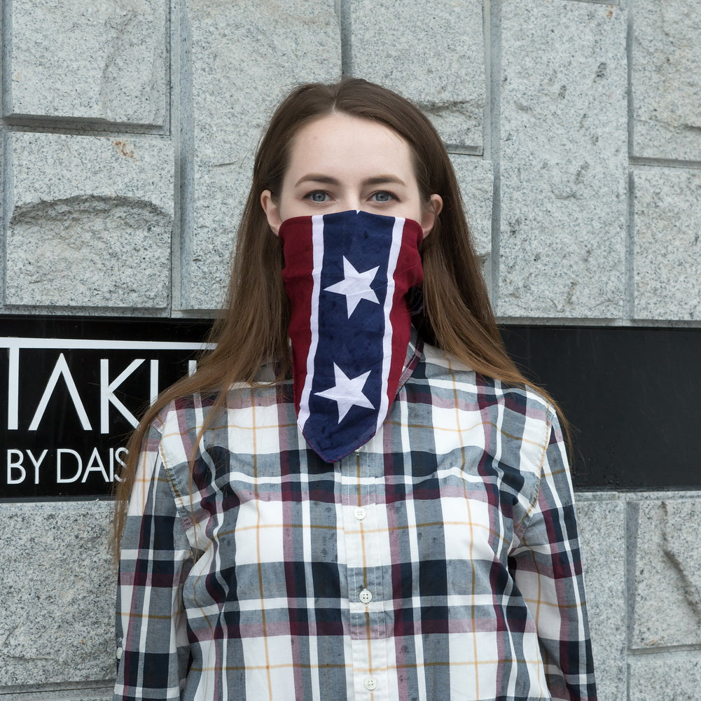 Bandana Halstuch Rot Confederate Flag Rebel Flagge 55 cm x 55 cm - Wild-Clothing