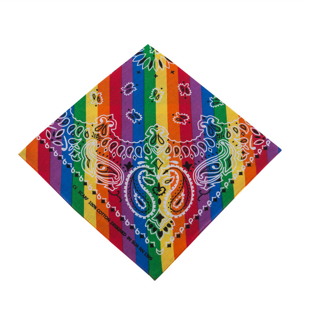 Pride Bandana Paisley Floral Regenbogen Halstuch 55 cm x 55 cm