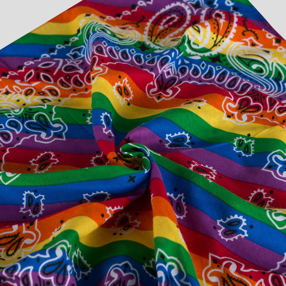 Pride Bandana Paisley Floral Regenbogen Halstuch 55 cm x 55 cm