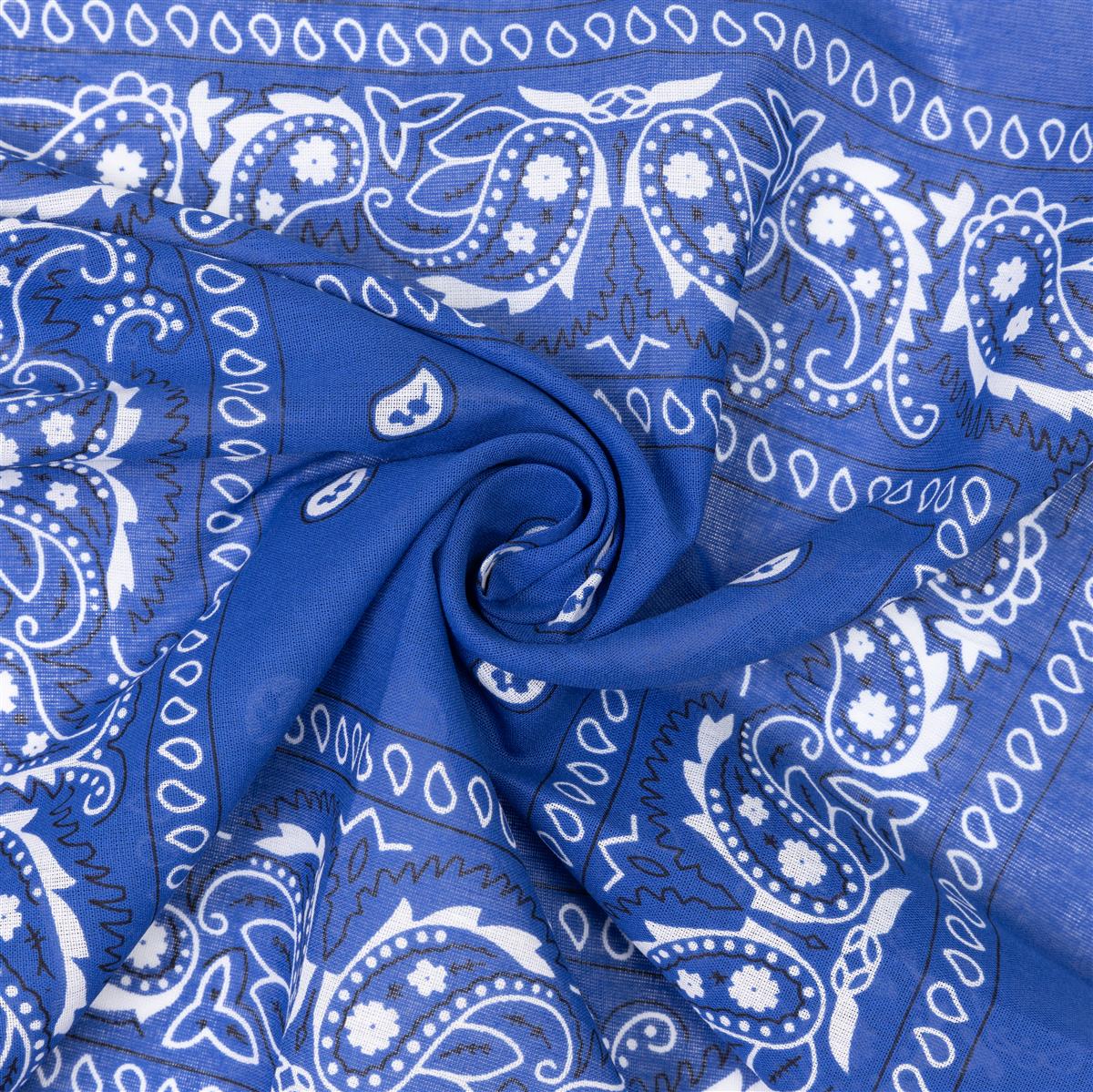 Bandana Halstuch Blau Paisley 55 cm x 55 cm