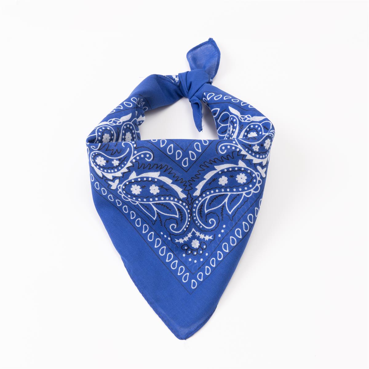 Bandana Halstuch Blau Paisley 55 cm x 55 cm