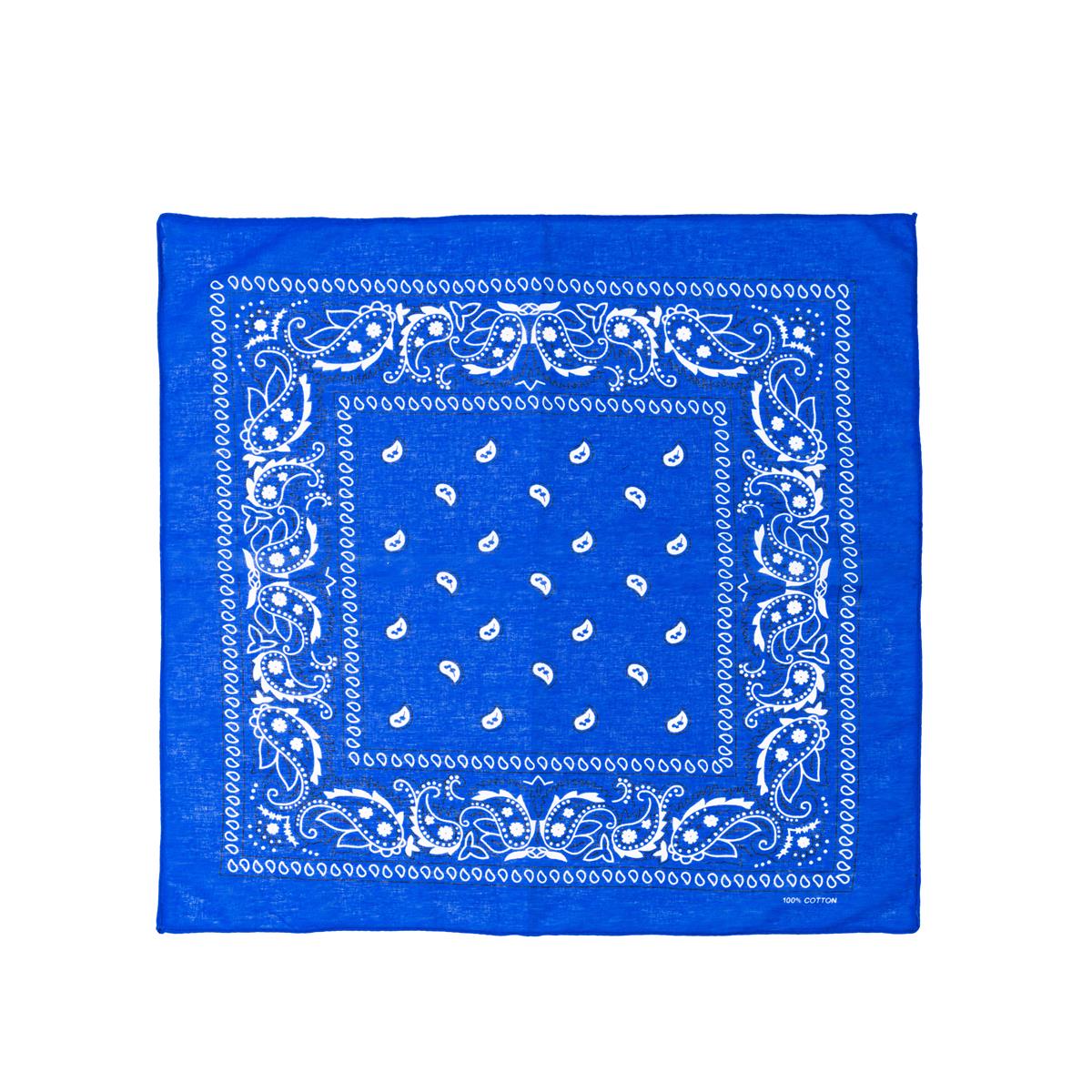Bandana Halstuch Blau Paisley 55 cm x 55 cm