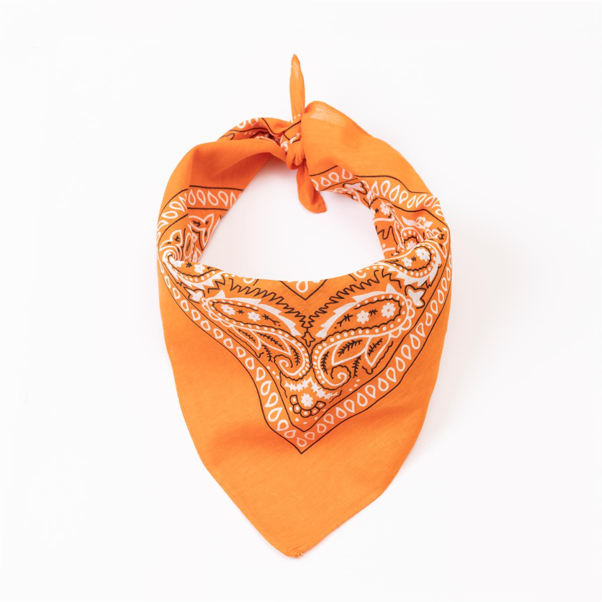 Bandana Halstuch Orange Paisley 55 cm x 55 cm