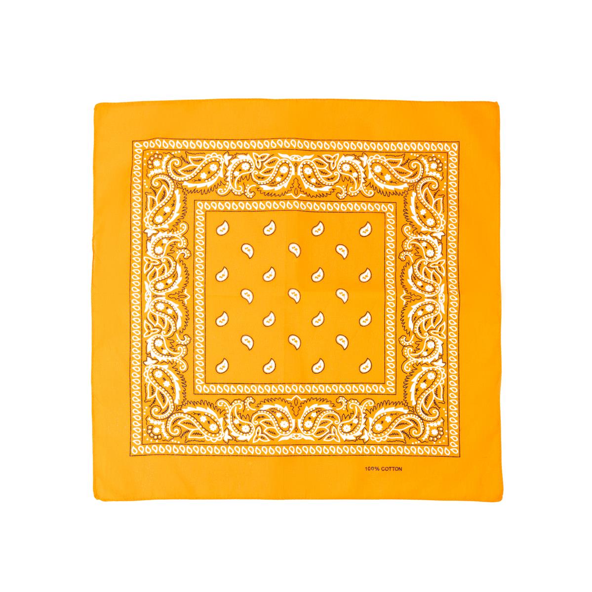 Bandana Halstuch Orange Paisley 55 cm x 55 cm