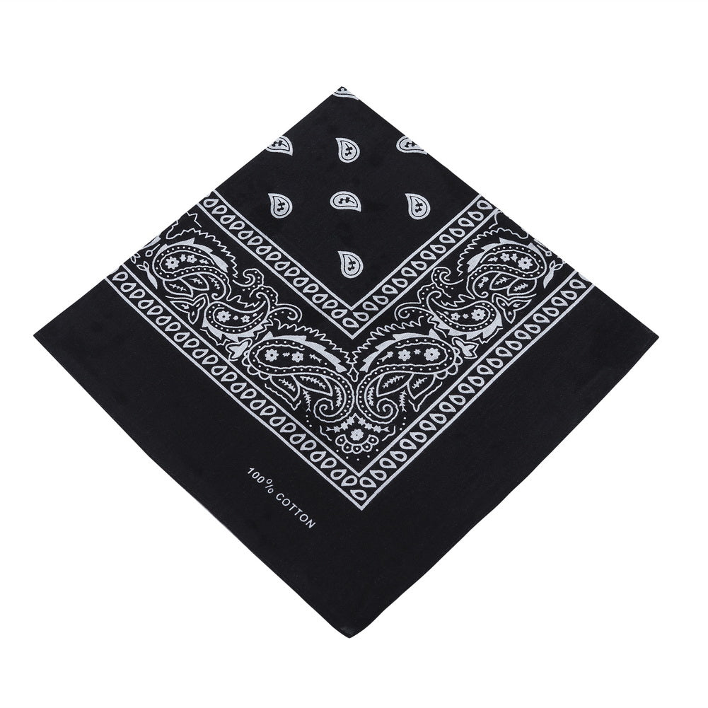 Bandana Halstuch Schwarz Paisley 55 cm x 55 cm