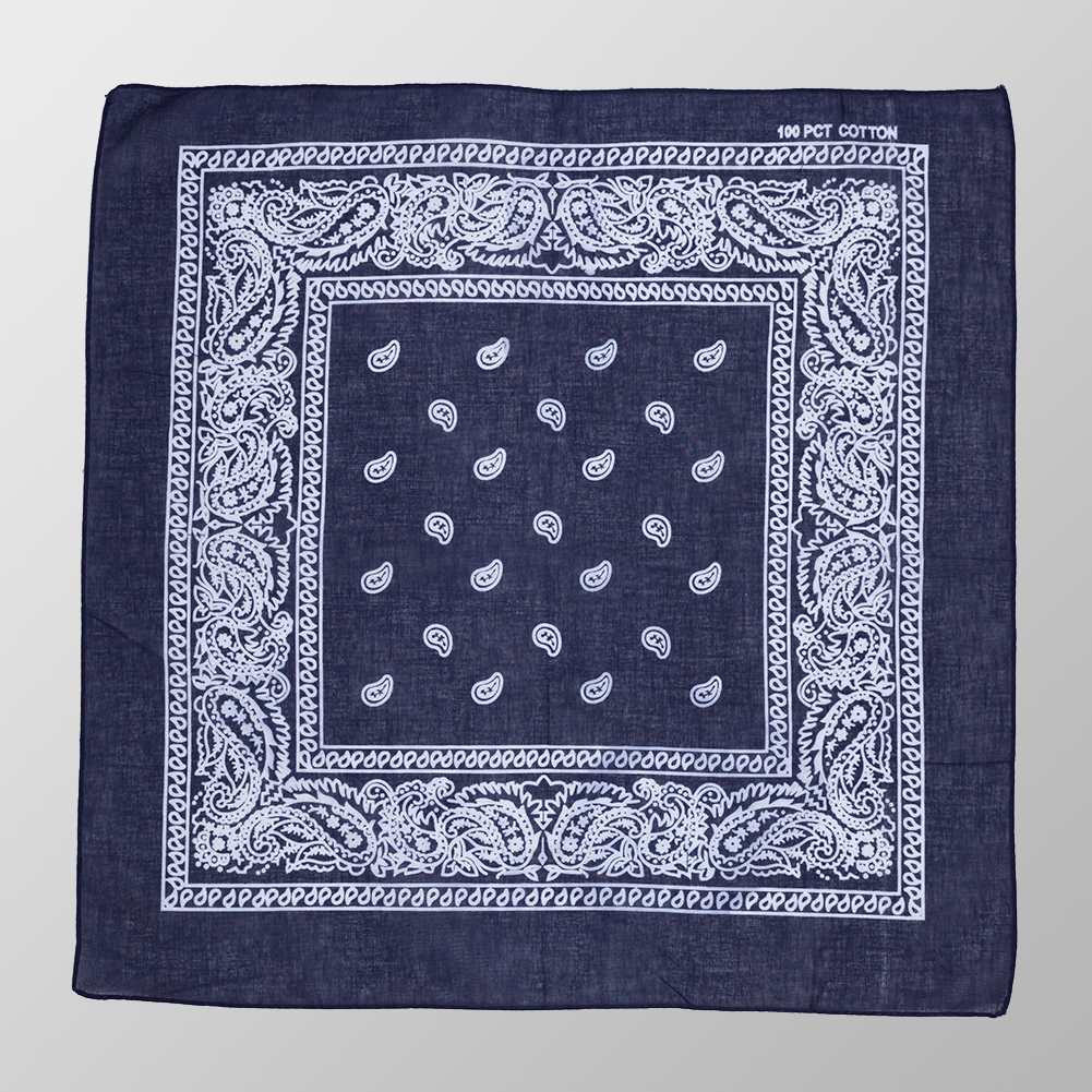 Bandana Halstuch Dunkelblau Paisley 55 cm x 55 cm
