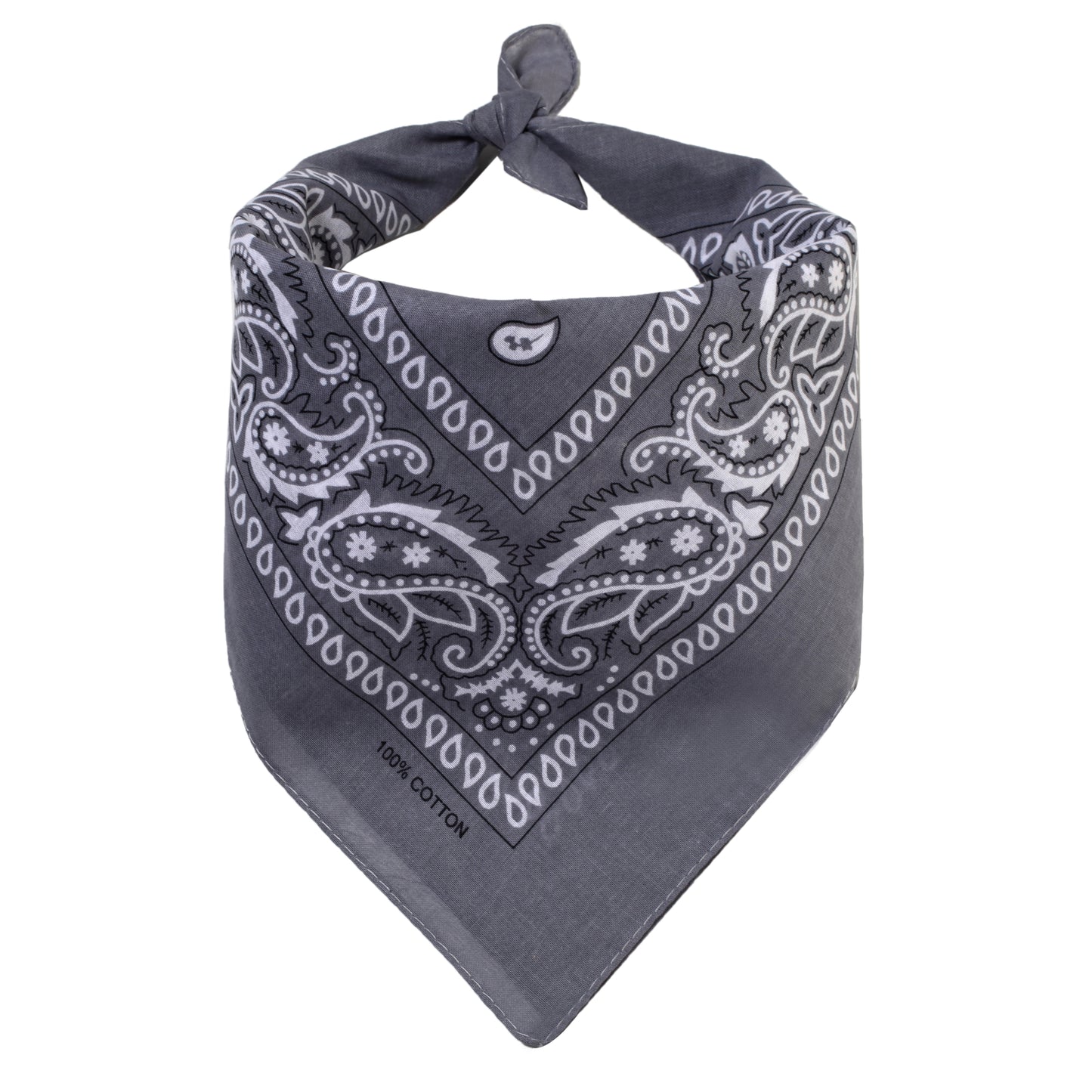 Bandana Halstuch Grau Paisley 55 cm x 55 cm