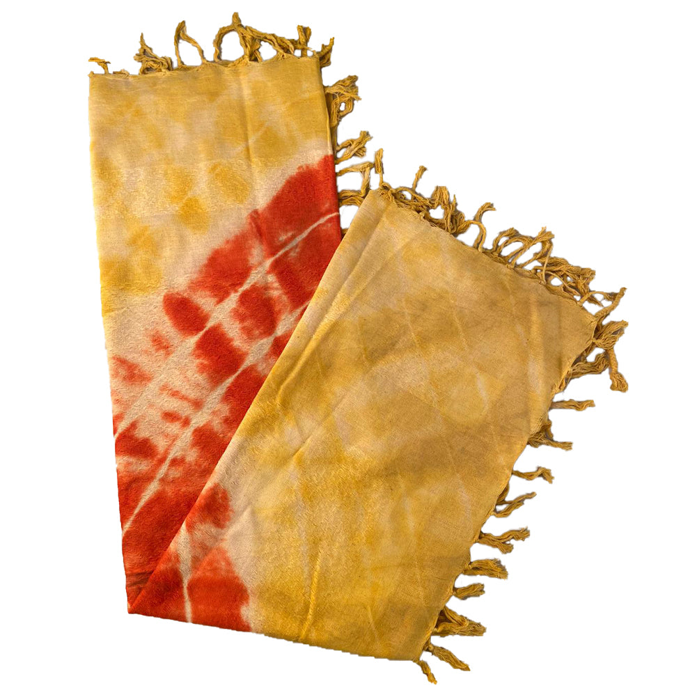 Palästinensertuch Shemagh Kufiya in Orange Gelb Tie Dye