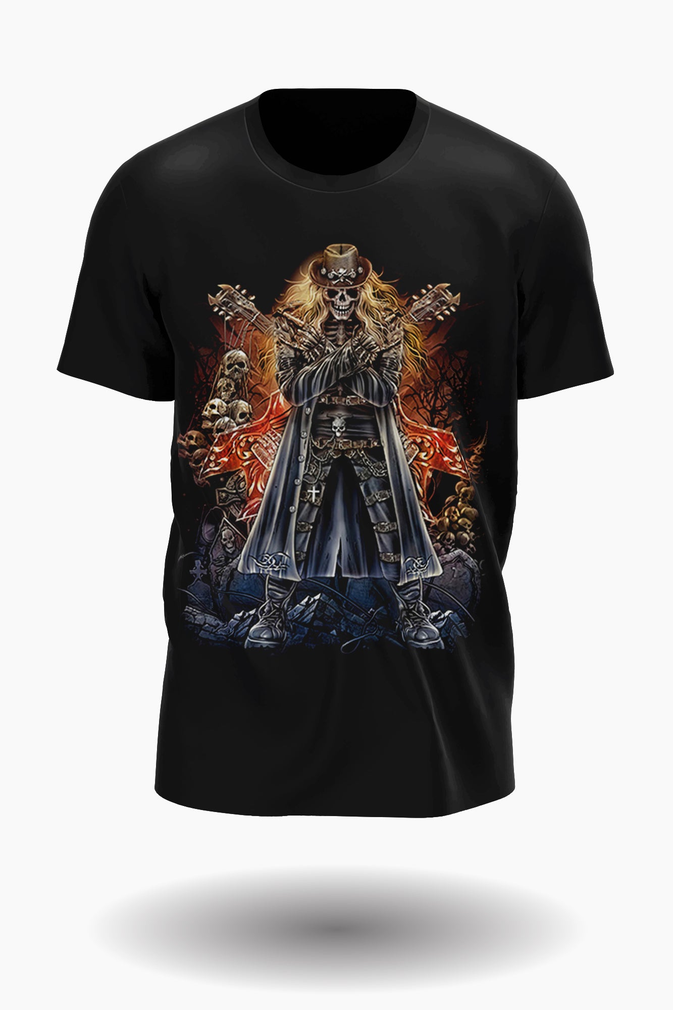 Wild Clothing Rockstar Skull in Hell T-Shirt - Wild-Clothing