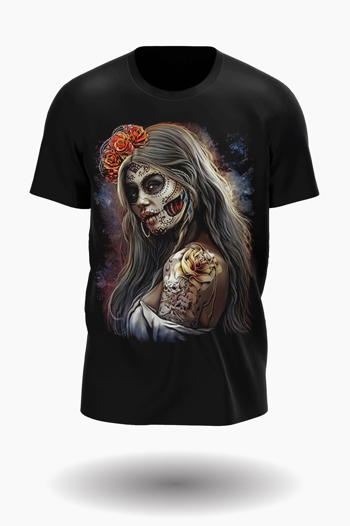 Wild Clothing Dunkle Prinzessin mit Tattoo-Style T-Shirt - Wild-Clothing