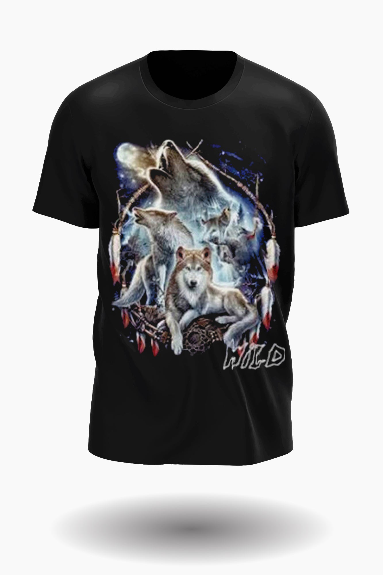 Wild Clothing Wölfen mit dreamcatcher T-Shirt - Wild-Clothing
