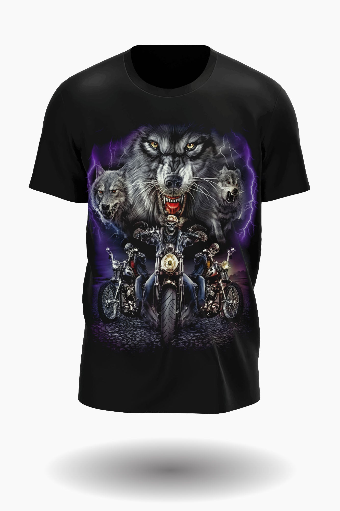 Wild Clothing Biker Tribe in der Vollmondnacht T-Shirt - Wild-Clothing