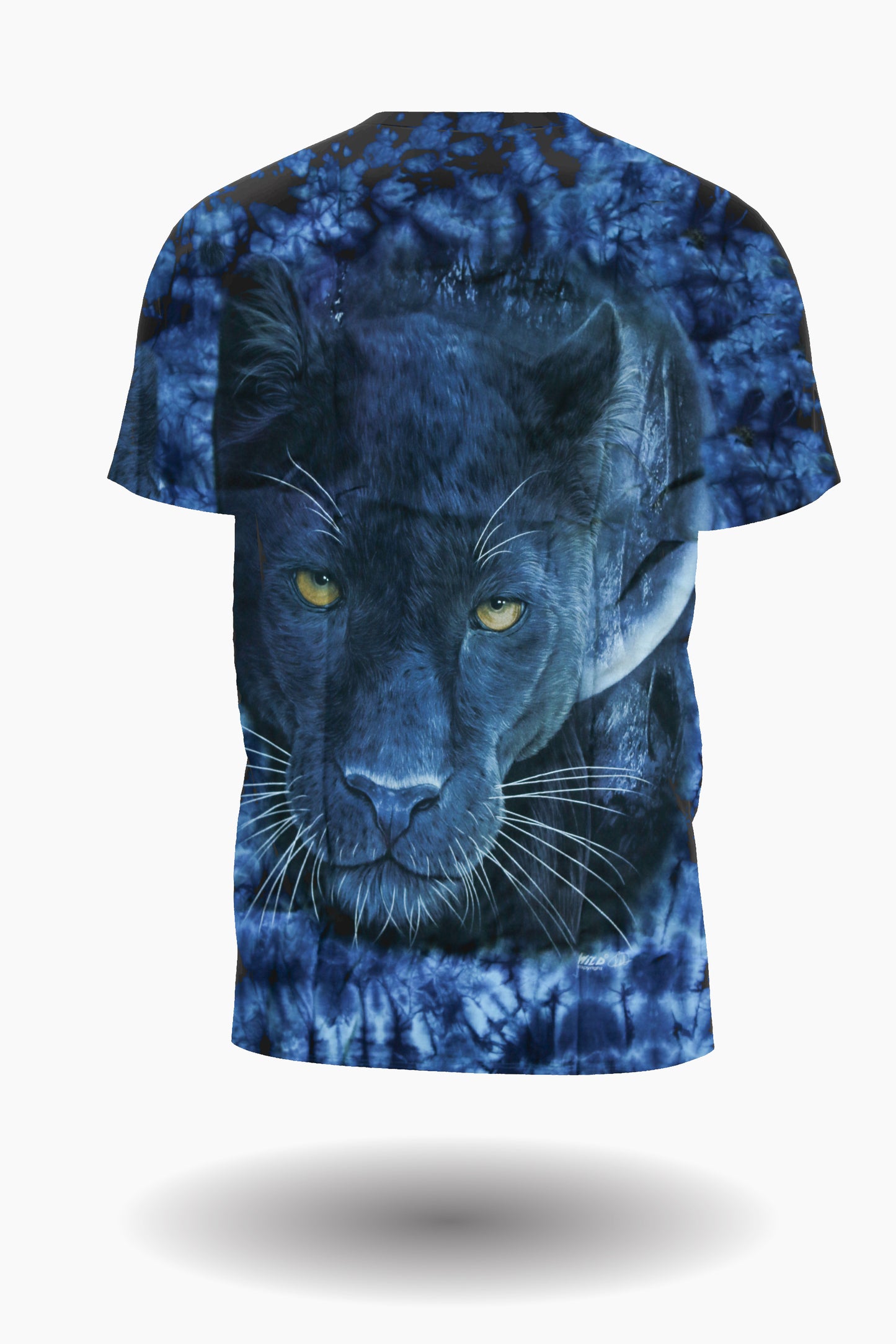 Wild Clothing Blauer Panther Tie Dye T-Shirt Blau - Wild-Clothing