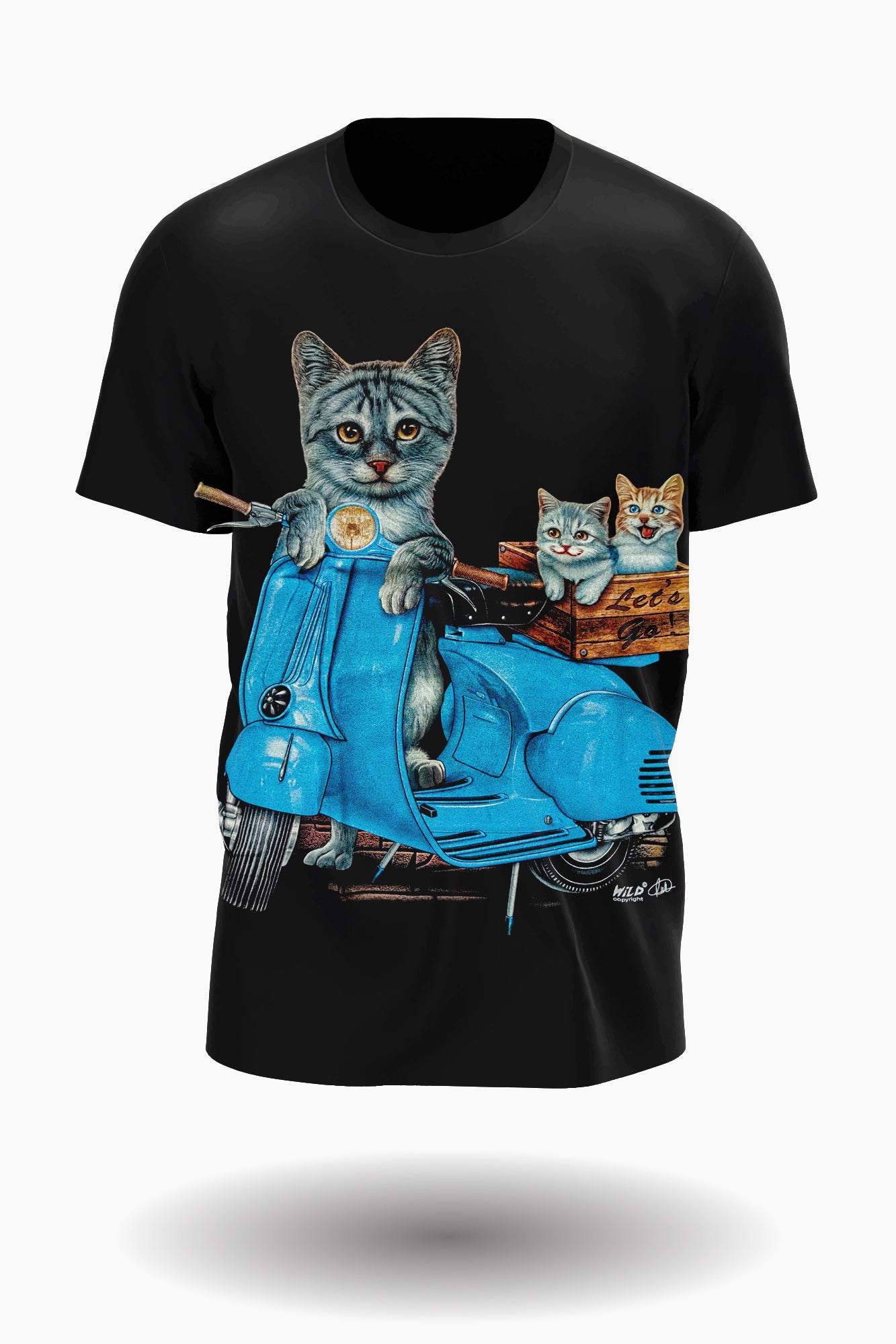 Wild Clothing Katzen Biker T-Shirt - Wild-Clothing