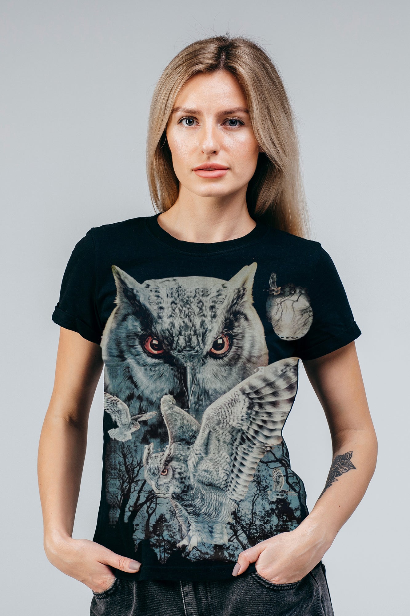 Wild Clothing Schnee Eulen T-Shirt - Wild-Clothing