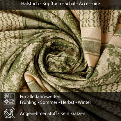 Palästinensertuch Shemagh Kufiya in Camo Sandfarbe