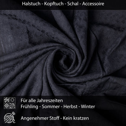 Palästinensertuch Shemagh Kufiya in Schwarz Schwarz