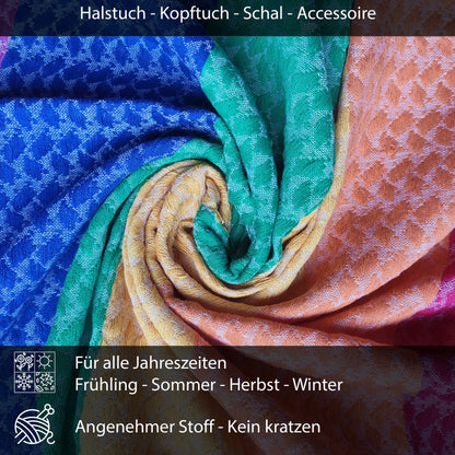 Palästinensertuch Shemagh Kufiya in Regenbogen