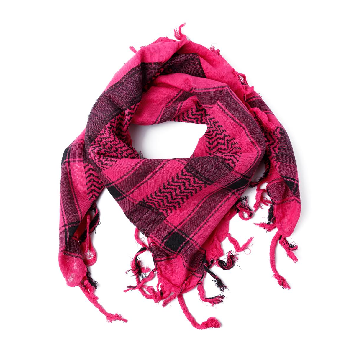 Palästinensertuch Shemagh Kufiya in Schwarz Pink - Wild-Clothing