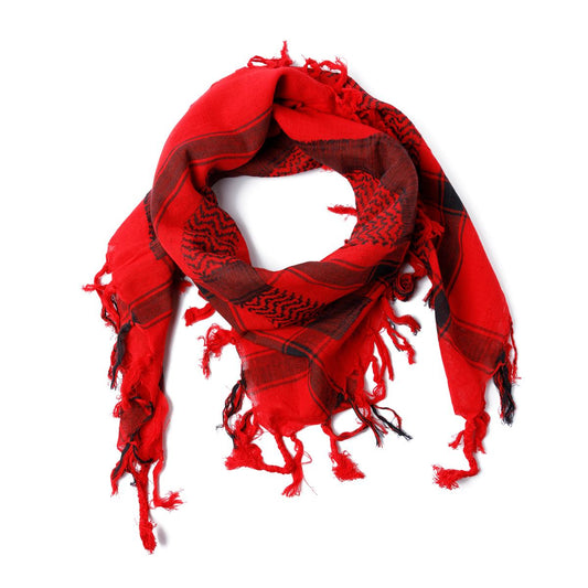 Palästinensertuch Shemagh Kufiya in Schwarz Rot