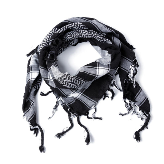 Palästinensertuch Shemagh Kufiya in Schwarz Weiß - Wild-Clothing