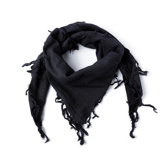 Palästinensertuch Shemagh Kufiya in Schwarz Schwarz 150 cm x 200 cm