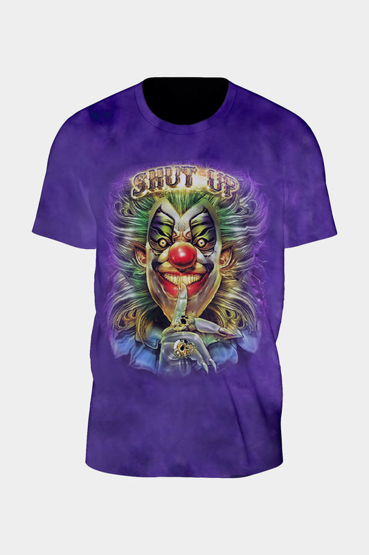 Wild Clothing Tie-Dye Lila Shut-up Joker T-Shirt - Wild-Clothing