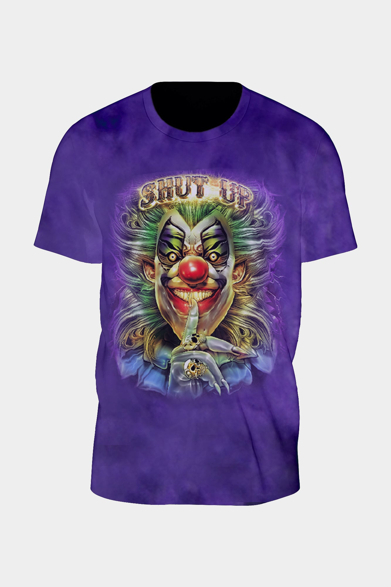 Wild Clothing Tie-Dye Lila Shut-up Joker T-Shirt - Wild-Clothing