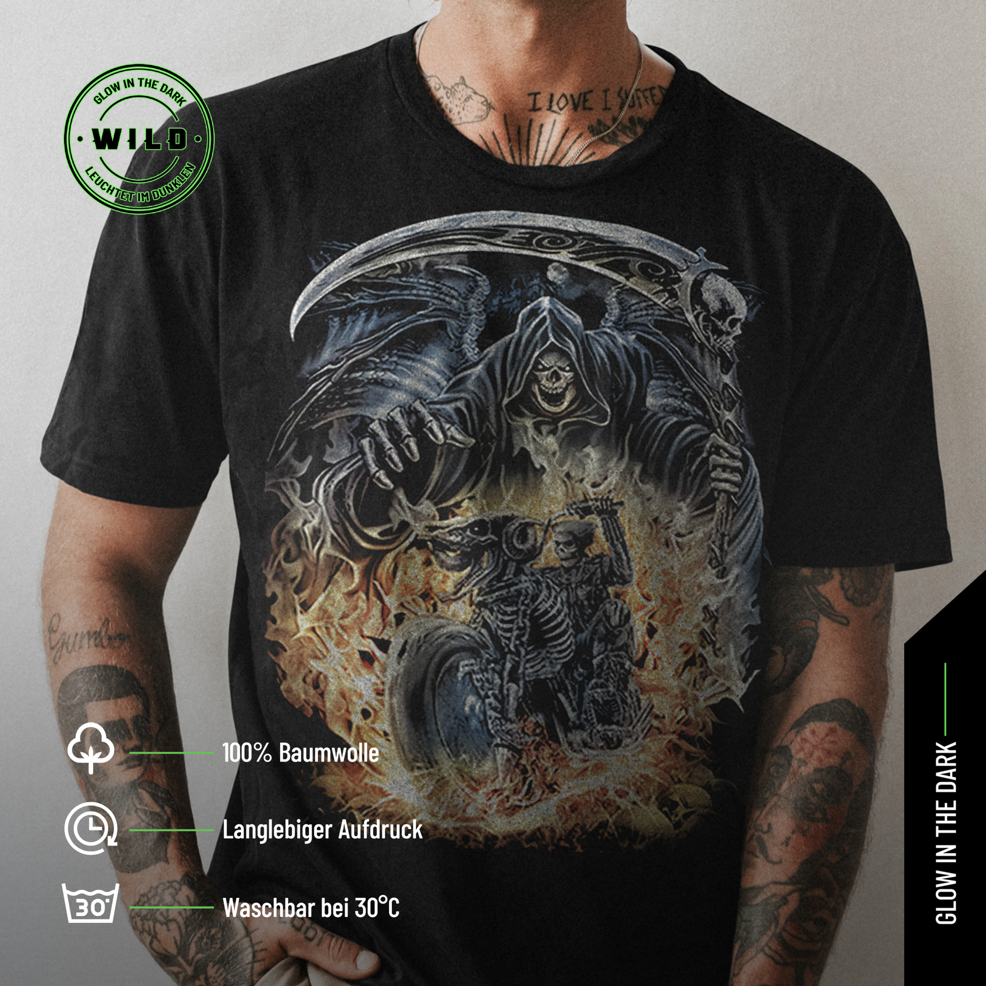 Wild Clothing Raser Death Biker T-Shirt - Wild-Clothing