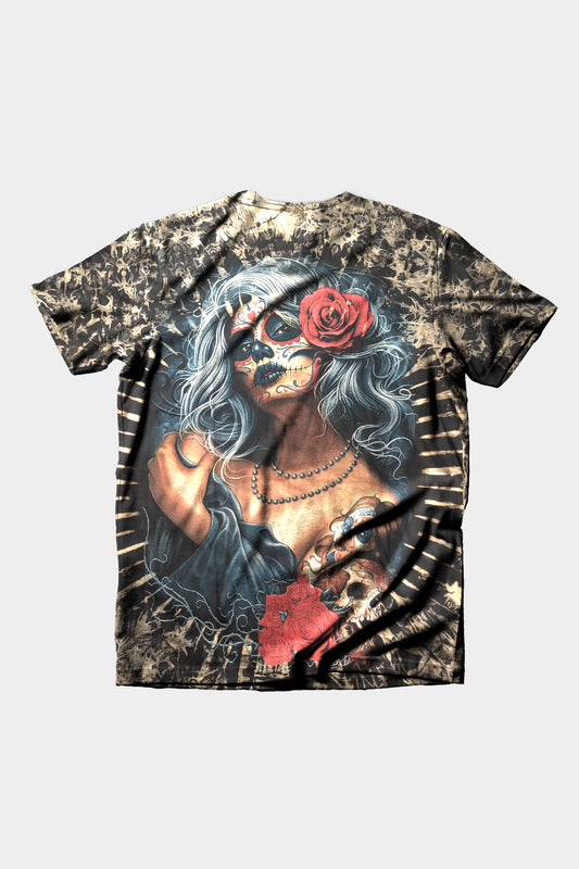Wild Clothing Tie-Dye mit Tag des Todes La Catrina T-Shirt - Wild-Clothing