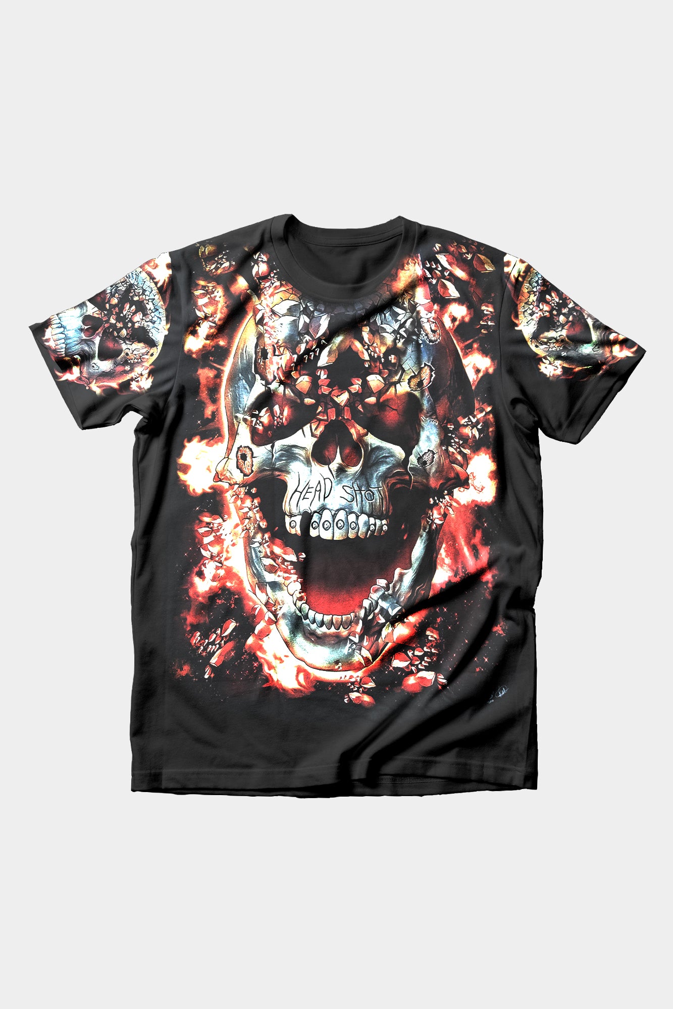 Wild Clothing Head shot Totenkopf Vollausdruck T-Shirt - Wild-Clothing