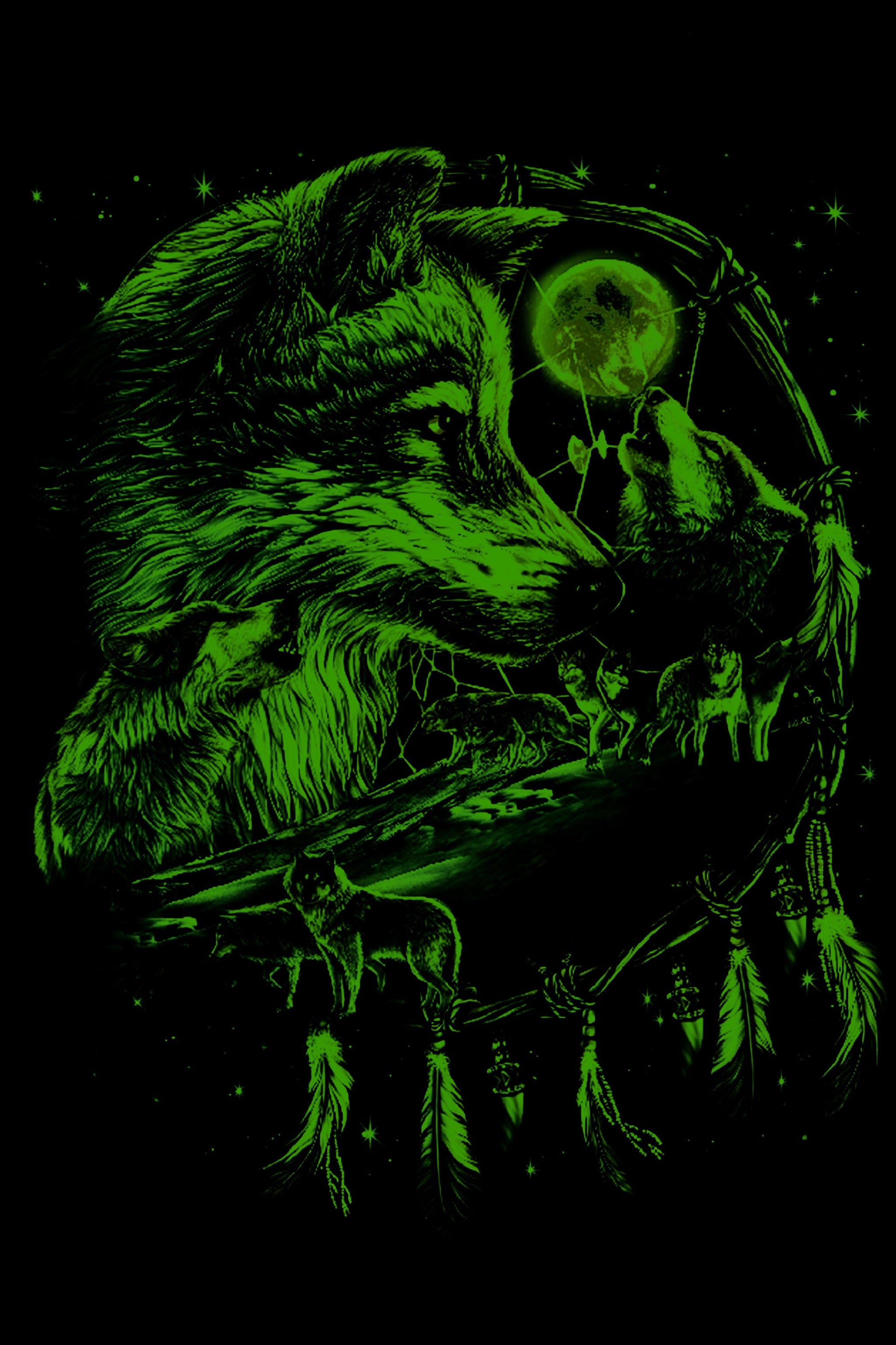 Wild Clothing Wolf in Traumfänger T-Shirt - Wild-Clothing