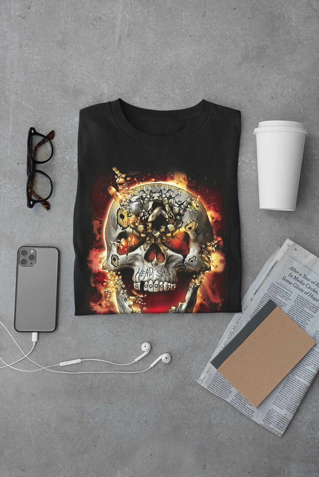Wild Clothing Head Shot Kinder T-Shirt - Wild-Clothing