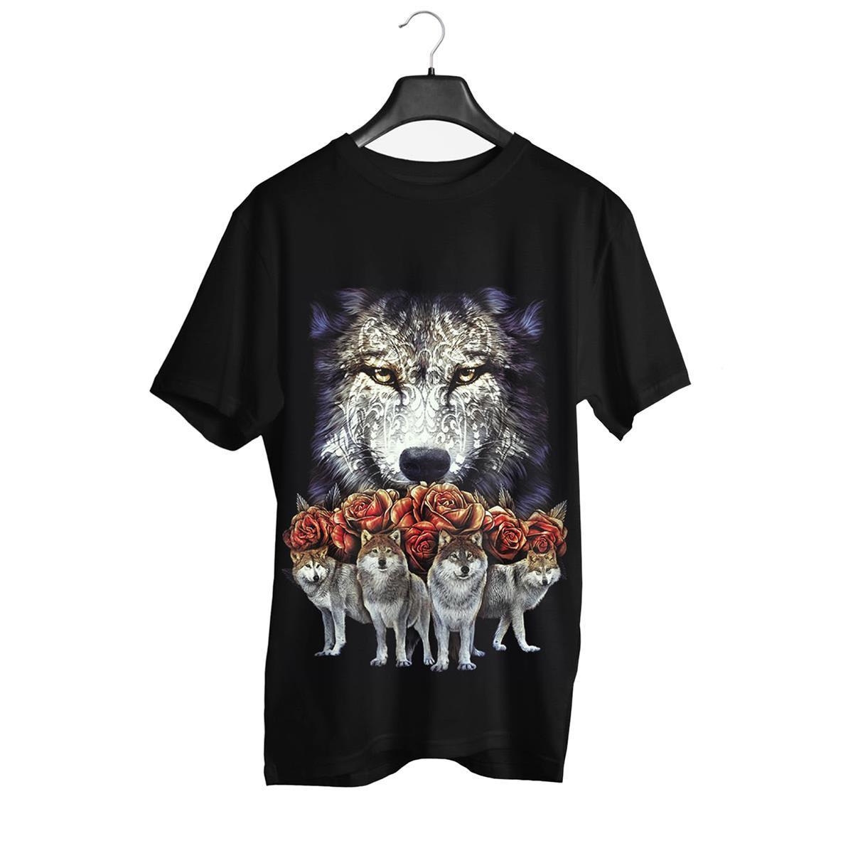 Wild Clothing Wölfen mit Roses Kinder T-Shirt - Wild-Clothing