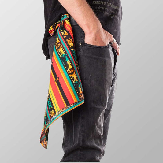 Bandana Halstuch Multicolor Rastafari 55 cm x 55 cm - Wild-Clothing