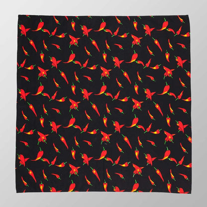 Bandana Halstuch  Schwarz Hot Chillies 55 cm x 55 cm - Wild-Clothing