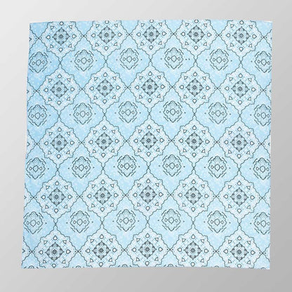 Bandana Halstuch  Hellblau Paisley 55 cm x 55 cm - Wild-Clothing